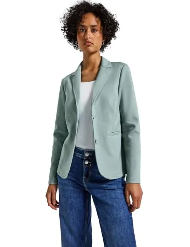 Street One Damen 2116799 Basic Blazer, nile Blue Mel, 44 - Eleganter Damenblazer mit Reverskragen und Langarm, ideal für vielseitige Outfits und einen professionellen Look.