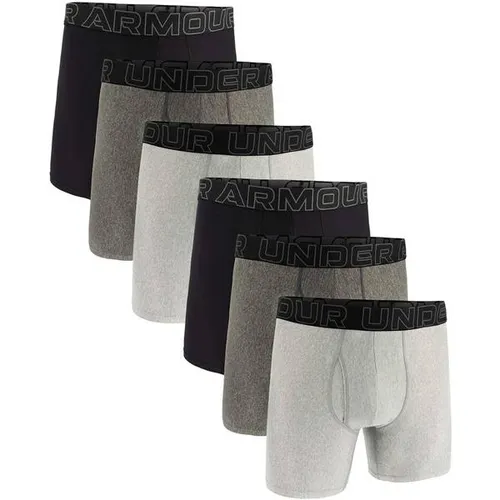 UNDER ARMOUR Herren Boxershorts, 6er Pack - Performance Tech Boxer Briefs - Praktisches 6er Pack UNDER ARMOUR Boxershorts für Herren. Leichte, atmungsaktive Shorts aus einer hochwertigen Materialmischung, ideal für Sport und Freizeit. Bietet optimalen Tragekomfort durch 4-Way-Stretch.