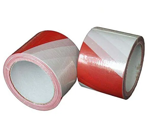 50m x 50mm Absperrband Flatterband Baustellen Warnband Gefahrenstellen Markierband in Rot-Weiß