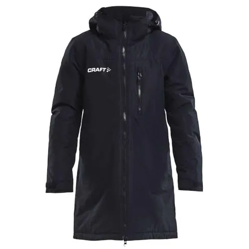 Craft Parka J Junior - 2-Wege-Reißverschluss, abnehmbare Kapuze, sechs Taschen und verstellbare Ärmelabschlüsse für optimalen Komfort und Funktionalität