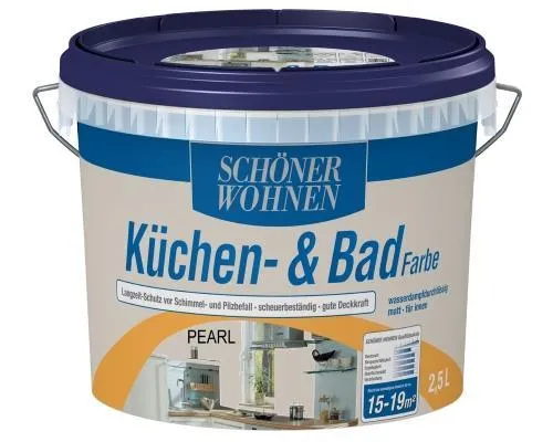Schöner Wohnen Küchen- und Badfarbe Pearl matt 2,5 l