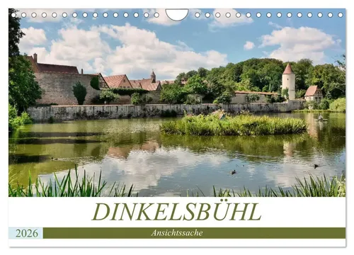 Dinkelsbühl - Ansichtssache Wandkalender 2026 - Entdecken Sie die Schönheit Dinkelsbühls mit diesem DIN A4 quer Wandkalender. Ideal für Reisefans und Altstadtliebhaber! Perfekt für Ihr Zuhause oder Büro.