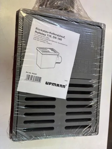 UPMANN Rückstau-Kellerabläufe DN100 Ablaufstutzen 3° - 80245 - Baudrainagen für effektiven Rückstau-Schutz, optimiert für sichere Entwässerung in Kellerräumen.