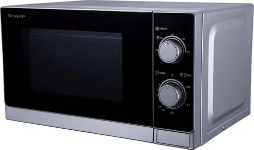 Sharp R200INW Solo-Mikrowelle - 20L, 800W, 5 Leistungsstufen - Mikrowelle mit gewichtsgesteuertem Auftauen und Energiesparmodus für effizientes Kochen, ideal für jede Küche.