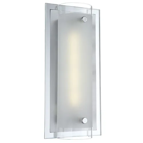 Elegante LED Wandleuchte mit Chrom Spiegelrand