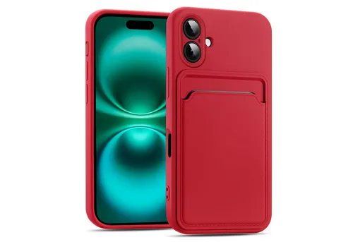 CoolGadget Handyhülle Card Case Handy Tasche für Apple iPhone 16 Plus 6,7 Zoll, Silikon Schutzhülle mit Kartenfach für iPhone 16 Plus Hülle