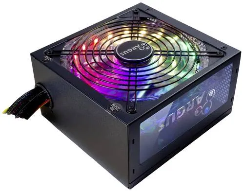 Argus RGB-600W II PC-Netzteil, 600 Watt mit 2x PCIe - Netzteil für Gamer und PC-Enthusiasten, bietet hohe Effizienz mit 80 PLUS Bronze und leisen Betrieb von 19 - 35 dB(A)