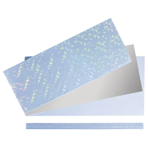 Set: Verzierwachs Baby, blau/silber, farblich sortiert, SB-Btl 1Set,