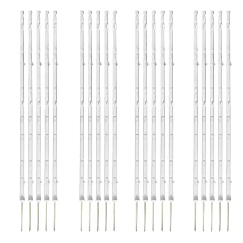 Weidezaunpfähle Kunststoff 105cm Weidepfahl Weide Weidezaun Pfähle Weidezaun weiß