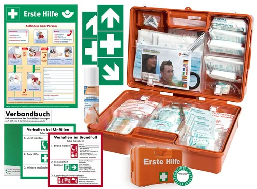 WM-Teamsport Erste-Hilfe-Koffer (M) DIN 13157 mit Sprühpflaster und Wandhalterung - Erste-Hilfe-Koffer (M) nach DIN 13157, ideal für Betrieb und Haushalt. Mit praktischer Wandhalterung, variabler Inneneinteilung und Sprühpflaster für schnelle Hilfe. Sofort versandbereit!