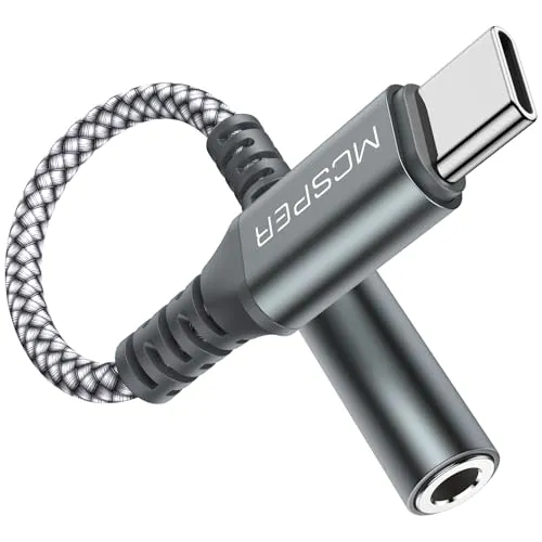 Adapter USB C auf Klinke,USB C Kopfhörer Adapter 3.5 mm Type C auf AUX,kompatibel mit iPhone 15/Samsung Galaxy S24 Huawei P50/Mate Pixel,iPad