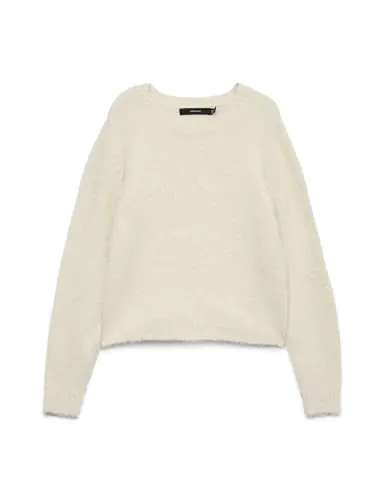 Vero Moda VMNOVAH LS O-NECK PULLOVER GA NOOS - Strickpullover für Damen, taillenbedeckend und aus bequemer Stretch-Qualität, ideal für vielseitige Styles und jeden Anlass.