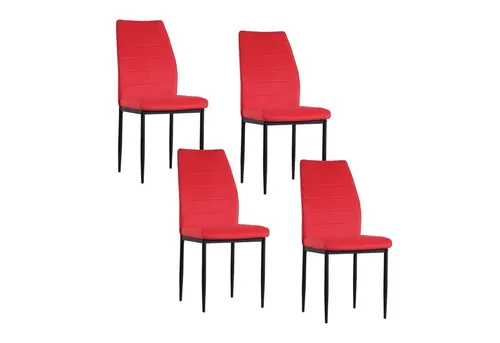 HTI-Living Esszimmerstuhl Madison Velvet 4er-Set in rot von HTI-Line