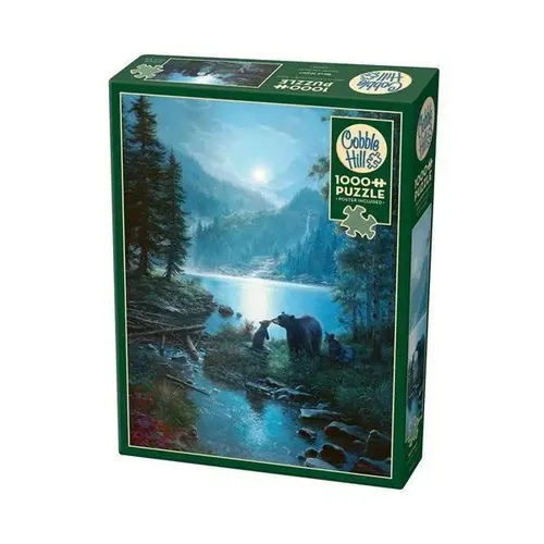 Herausgegeben von COBBLE HILL PUZZLES | Bären im Mondschein 1000 Teile | Spiel