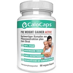 CaloCaps PRE WEIGHT GAINER Kapseln - Pflanzliches Nahrungsergänzungsmittel zur Gewichtszunahme für Sportler und Menschen mit hohem Energiebedarf, enthält eine kraftvolle Mischung aus 11 traditionellen Pflanzen.