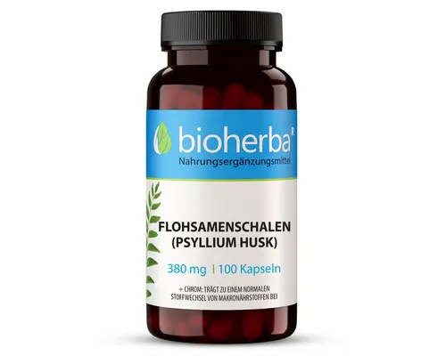 BIOHERBA R Flohsamenschalen (Psyllium Husk) 380 mg 100 Kapseln Nahrungsergänzungsmittel