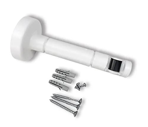 nodeko Halter mit Magnet für Gardinenstangen, Vorhangstangenhalter magnetisch (weiß)