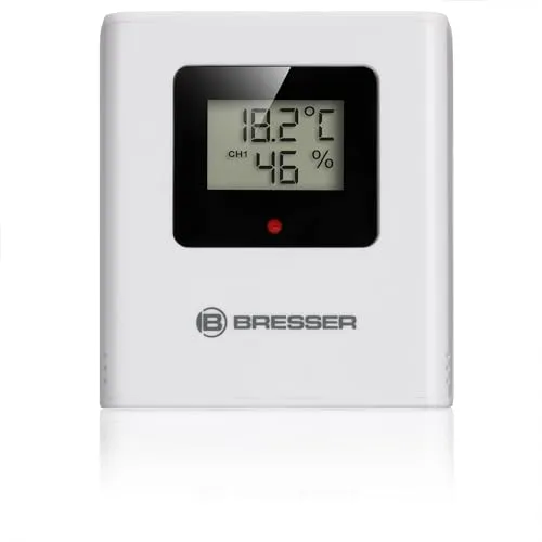 BRESSER Hygrometer Thermo-Hygro-Außensensor - Hygrometer für präzise Temperatur- und Luftfeuchtigkeitsmessung, ideal für Innen- und Außenbereiche, mit 2 Jahren Herstellergarantie.
