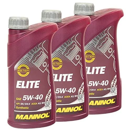 Motoröl Motor Öl MANNOL ELITE 5W40 API SN/CH-4 3 X 1 Liter