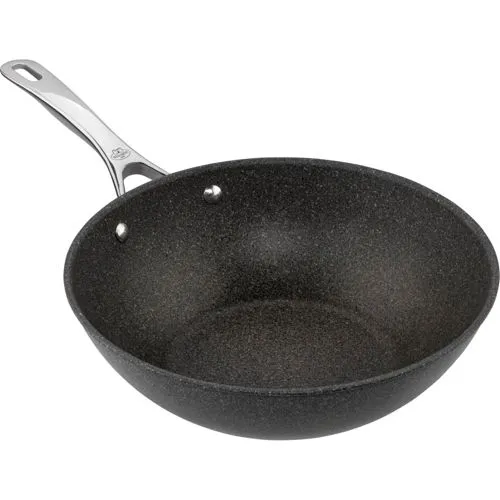 BALLARINI SALINA Wok 30cm - Hochwertiger Wok mit 6-Lagen-Antihaftbeschichtung und Titan-Schicht, ideal für gesundes Kochen. Induktionsgeeignet und spülmaschinenfest für einfache Reinigung.