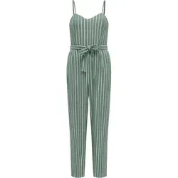 ONLY Jumpsuit in Grün/Weiß in grün von ONLY