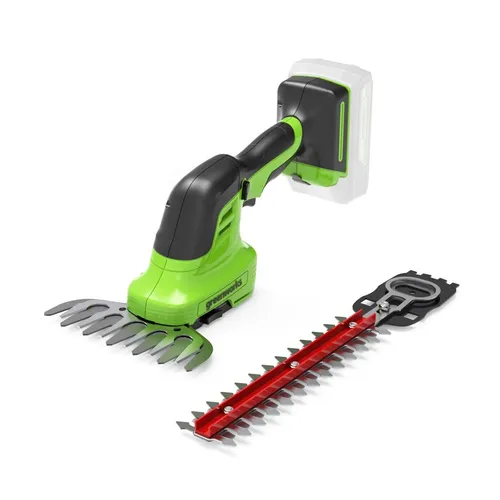 Greenworks G24SHT 24V Akku Gras- und Strauchschere - Leichte 24V Akku Heckenschere mit 1,25 kg, ideal für präzise Gartenpflege ohne Kabelsalat. 3 Jahre Herstellergarantie.