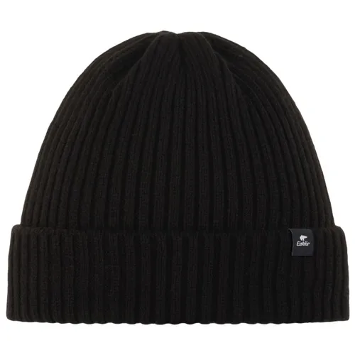Eisbär Mütze RIPP 2.0 Schwarz - Urbane Unisex Beanie - Strickmützen für Herren, klassische Strickmütze mit Umschlag, weich und warm, ideal für Wintersport und als modisches Accessoire.