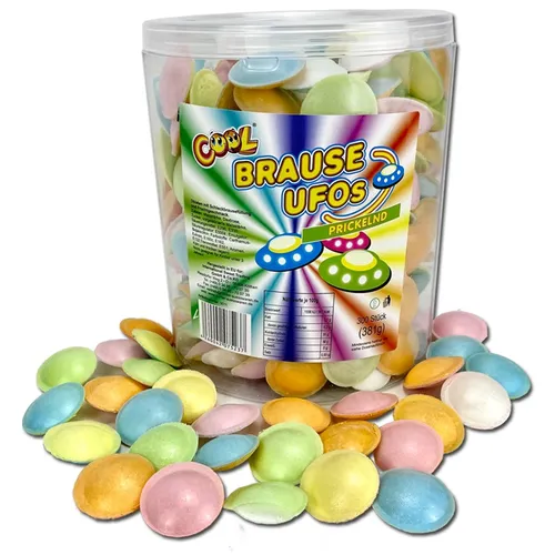  Cool Brause Ufos, saure Brauseoblaten, 300er Dose 26,19€/1kg