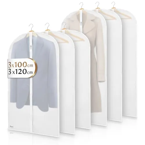 Bruce.® 6x Kleidersack Transparent in weiß von Bruce.