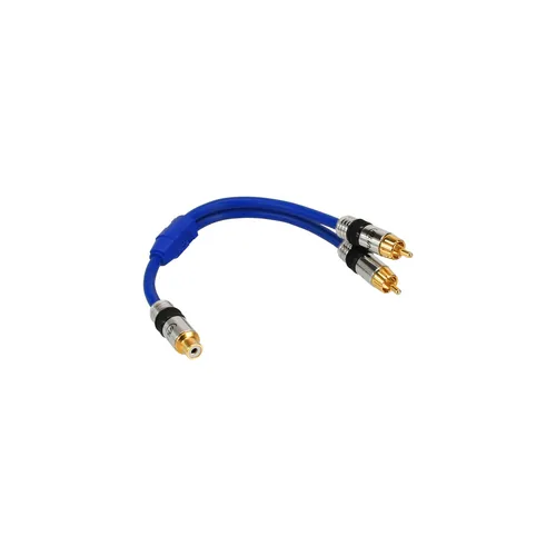 InLine® Cinch-Y-Kabel PREMIUM 1x Cinch Buchse zu 2x Cinch Stecker 25cm