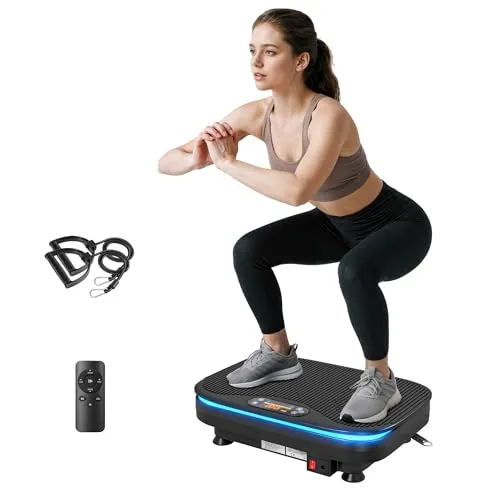 Vibrationsplatte A90-409V90BK mit 99 Intensitätsstufen - Vibrationsplatte für effektives Training zu Hause. Mit 3 Vorprogrammen und LED-Display, ideal zur Unterstützung der Fitnessziele. Kompakt und leicht zu bedienen.