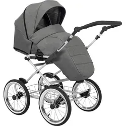 Kunert Romantic 2in1 Kinderwagen Grau mit Air Wheels - Stylischer 2in1 Kinderwagen in Grau mit Air Wheels für höchsten Komfort. Ideal für entspannte Spaziergänge auf jedem Untergrund. Inklusive praktischen Zubehörteilen für den Alltag.