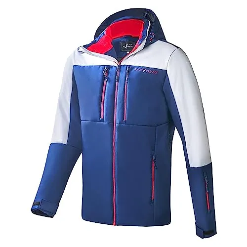 Black Crevice Herren Skijacke - Wasserdicht & Atmungsaktiv, Blau/Weiß, XL - Ski-Jacken für Herren mit 10.000mm Wassersäule, winddicht und atmungsaktiv, ideal für Pisten und Outdooraktivitäten - sorgt für optimalen Schutz und höchsten Tragekomfort.