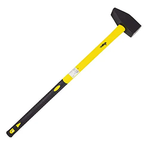 DEMA Vorschlaghammer 4 kg - Effektives Werkzeug für Bau- und Abbrucharbeiten - Vorschlaghammer mit 4 kg Gewicht und 90 cm Länge, ausgestattet mit Anti-Vibrationsgriff für mehr Komfort und weniger Ermüdung bei der Arbeit.