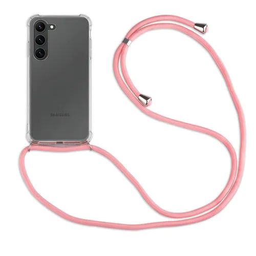 Handykette für Samsung Galaxy S26 Hülle mit Band Kordel Case Umhängen in Rosa