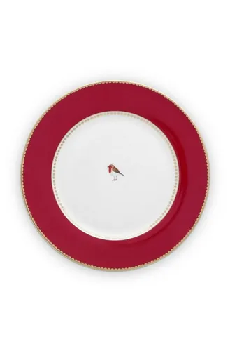 PiP Studio Speiseteller Love Birds Speiseteller rot 26,5cm, Plate Love Birds Red 26.5cm