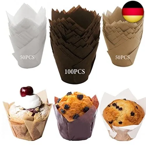LUZOON Muffinförmchen Papier, 200 Stück Cupcake Backbecher Muffinform Papier M