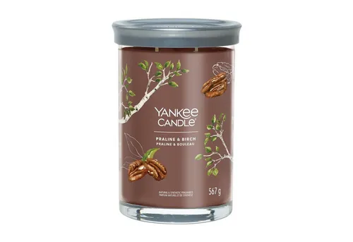 Yankee Candle Duftkerze Praline & Birch 567 g - Duftkerzen – Praline & Birch (Tumbler-Kerze, 567g) mit zwei Dochten für intensiven Duftgenuss und hochwertigem Sojawachs-Mix für langanhaltendes, sauberes Abbrennen.
