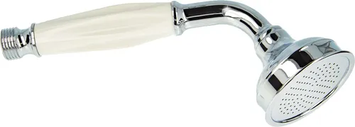 tecuro Duschbrause Nostalgie - Handbrause Ø 65 mm - Handbrause in nostalgischem Design, 1-strahlig und silberfarben für ein elegantes Badeerlebnis.