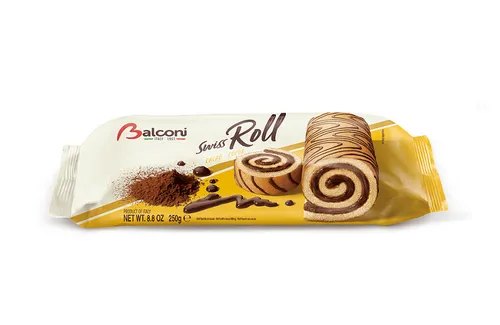 Balconi Roll Cacao gerollter Biskuitkuchen mit Schokoladencreme 250g Kuchen