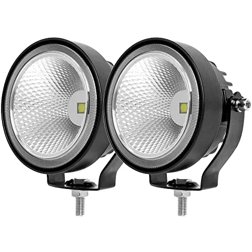 SUFEMOTEC 4 Zoll Led Fahrlicht 60W Weiß Zusatzscheinwerfer Wasserdichtes Arbeitslicht Für Fahrzeuge Motorräder LKW Auto SUV ATV UTV Boot Pickup Traktor 4x4 Off Road 12V 24V Flutlichtscheinwerfer