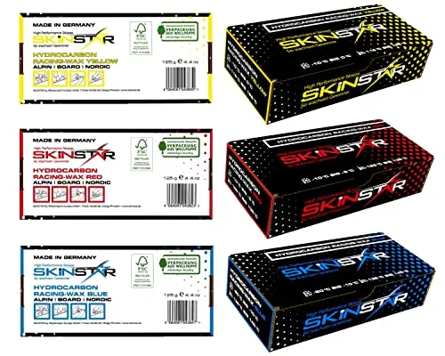 SkinStar Hydrocarbon Racing Skiwax Profi-Wachs Mix Yellow-Red-Blue 375g