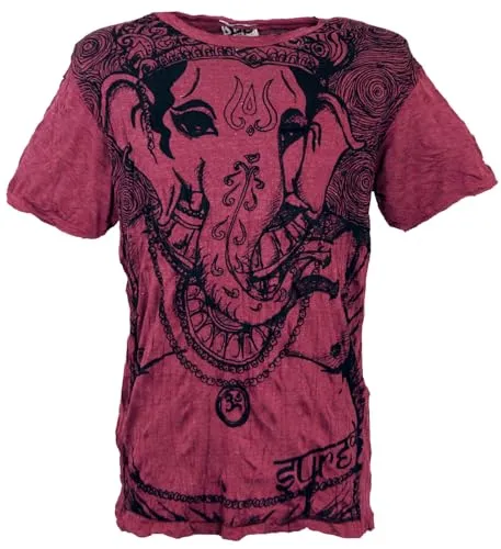 GURU SHOP Sure Herren T-Shirt Elefant in rot von Guru-Shop