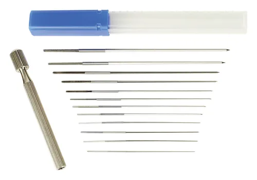 Kukko Düsen-Reibahlen-Satz 12tlg. 0,6 - 1,9 mm - 245-004 - Inspektionswerkzeuge, präzise und vielseitige Reibahlen für professionelle Anwendungen, ideal für die Bearbeitung von Düsen.