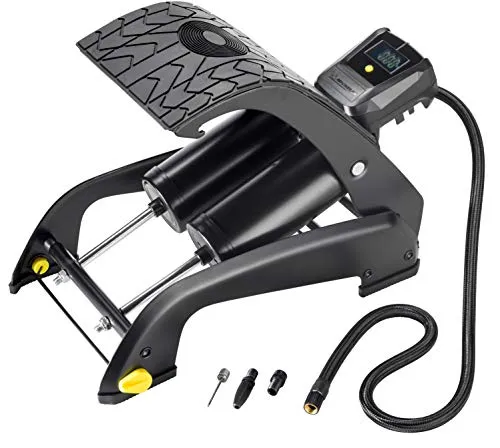 Michelin Doppelzylinder-Fußluftpumpe digital - KFZ-Werkzeug mit digitalem Manometer für präzise Druckmessung, ideal für Autos, Fahrräder und mehr.