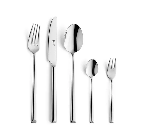 Paul Wirths Besteck-Set VIVENDI (30-tlg) für 6 Personen - Hochwertiges Edelstahl Besteckset, hochglanzpoliert mit puristischer Eleganz und klarer Linienführung – ideal für festliche Anlässe und den täglichen Gebrauch.