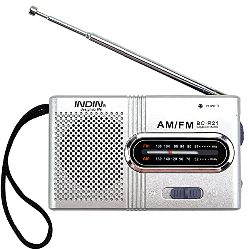 Mini Tragbares AM/FM Radio mit Kopfhöreranschluss und Teleskopantenne