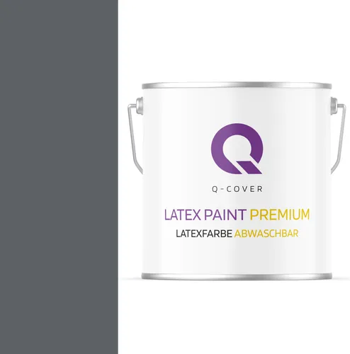 Latexfarbe Abwaschbar |Anthrazit 5 L | Innenfarbe | Wandfarbe | Deckenfarbe Klasse 2 Mattfarbe Für Allergiker Scheuerfest Geruchlos Frei
