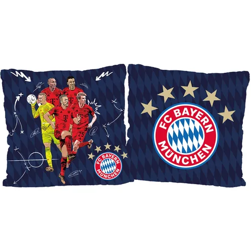 FC Bayern München Kissen Player 40x40 cm - Dekokissen für FCB-Fans, ÖKOTEX STANDARD 100, ideal für Kinderzimmer oder Gästezimmer, sorgt für gemütliche Atmosphäre und Teamgeist.