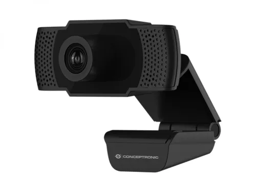 Conceptronic AMDIS01B Webcam 1080P Full HD mit Mikrofon - Webcams mit Full-HD Auflösung (1920 x 1080) und integrierten Mikrofonen für klare Meetings und Streams. Ideal für Home Office und Videokonferenzen.